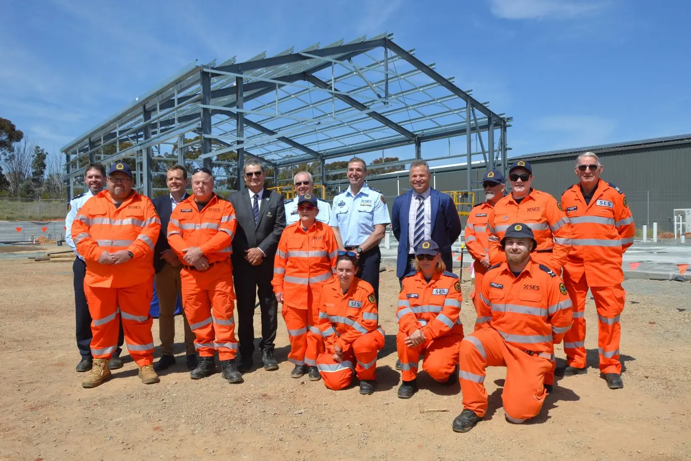 NSW SES officials and Parkes volunteers, and dignitaries gathered last week to see the construction of the new $4.8 million Parkes SES Headquarters in Boyd Circuit. PHOTOS: Christine Little