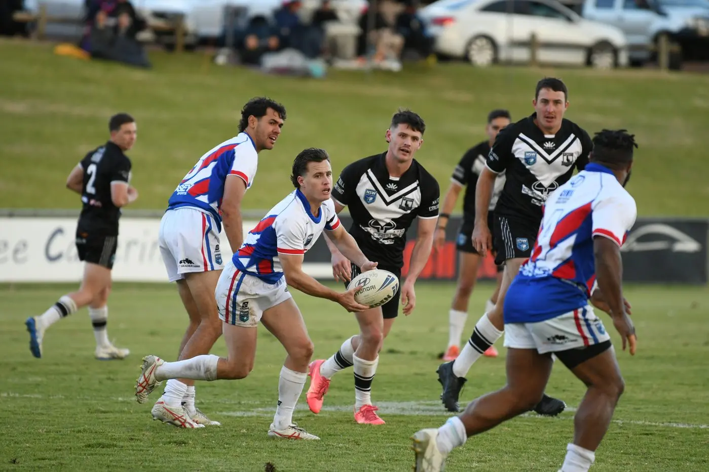 Joey Dwyer playing for Parkes Spacemen first grade side in the June long weekend derby against Forbes Magpies. PHOTOS: Renee Powell