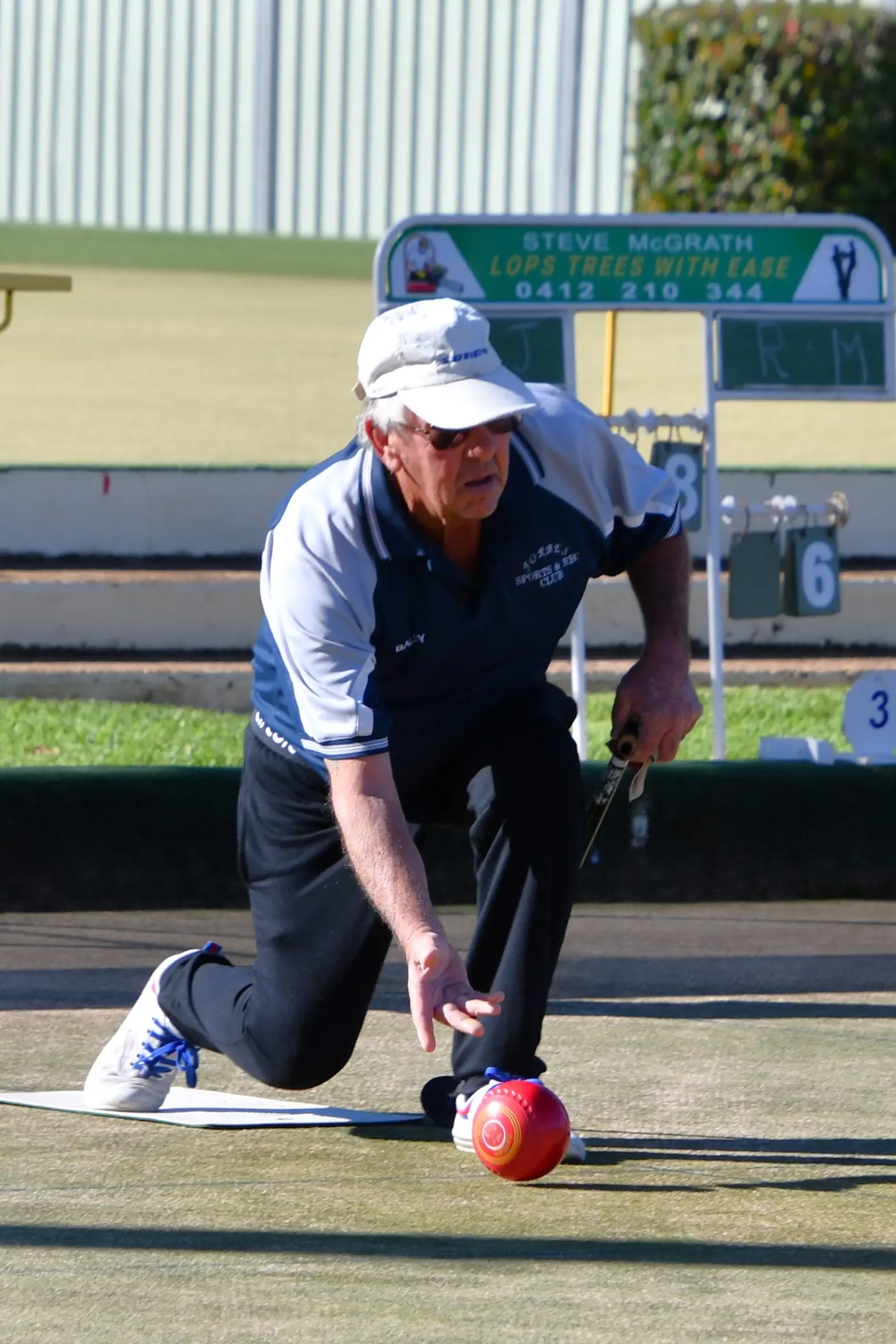 Baldy Frame is a regular player on the Parkes Bowling and Sports Club greens. PHOTO: Jenny Kingham