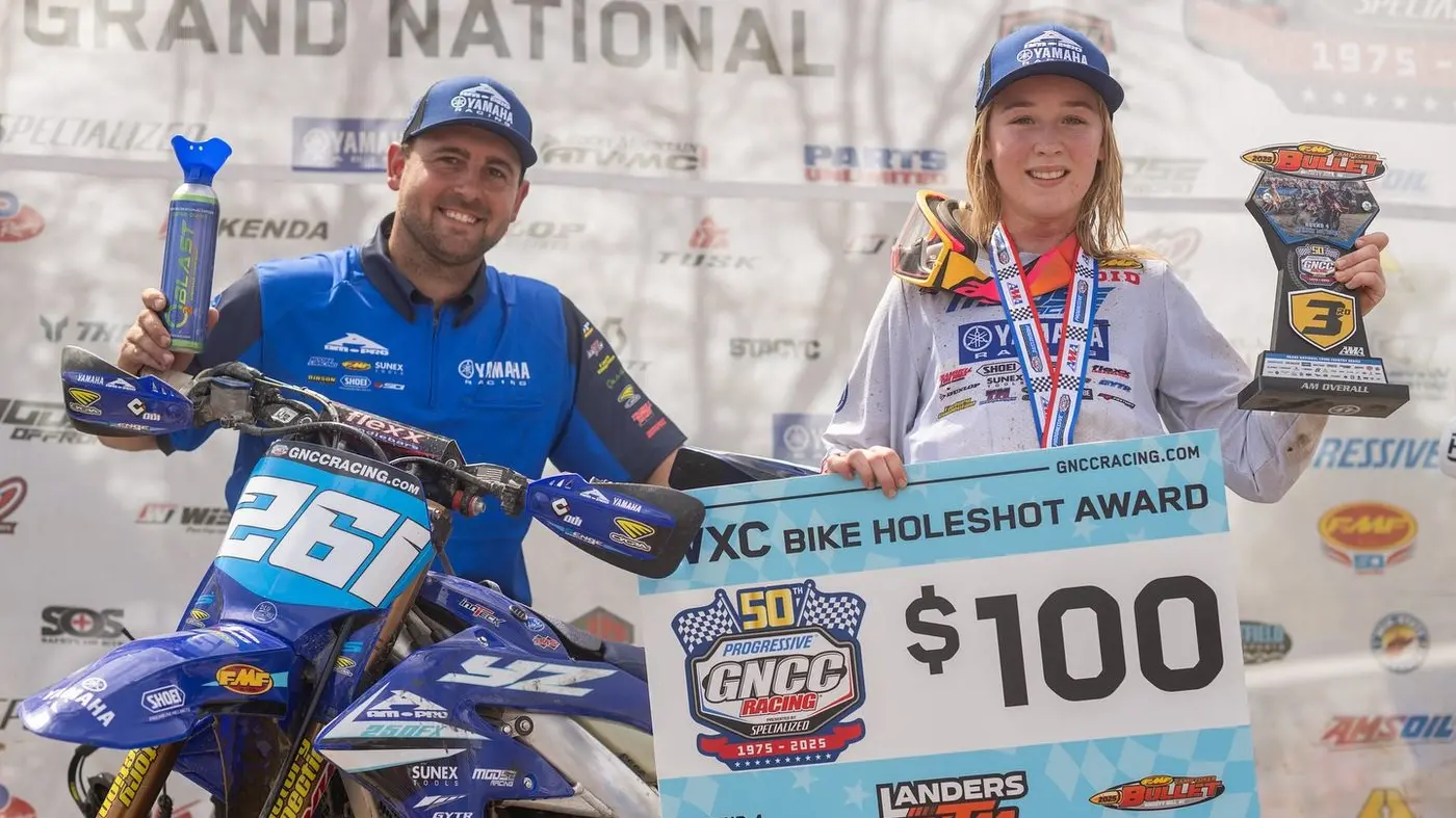 Danielle's first American racing podium finish