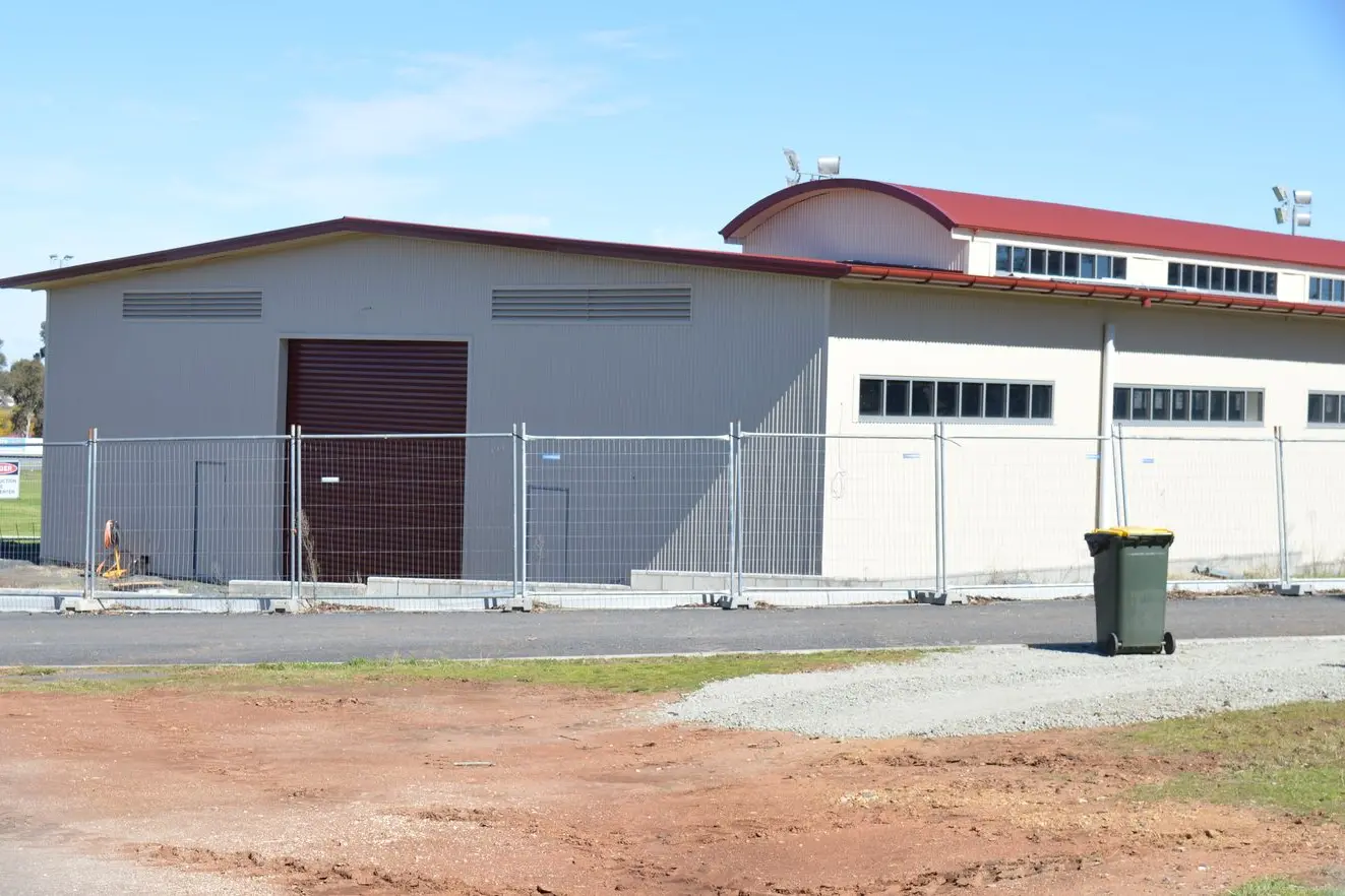 The new multipurpose pavilion at the Parkes Showground is no closer to being finished than it was two years ago after the construction company contracted to build it went bust.