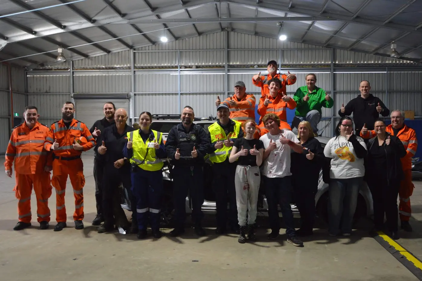 The team that made this year\\'s mock crash possible as part of the NOT A STATISTIC! Youth Driver Education Program. PHOTOS: Madeline Blackstock