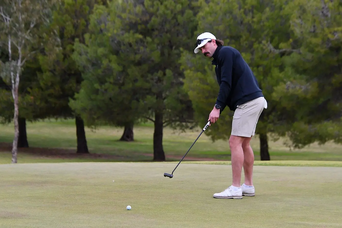 Anthony Rath putts on the Parkes Golf Course which is slowly getting ready for the Parkes Open in mid-September. PHOTO: Jenny Kingham
