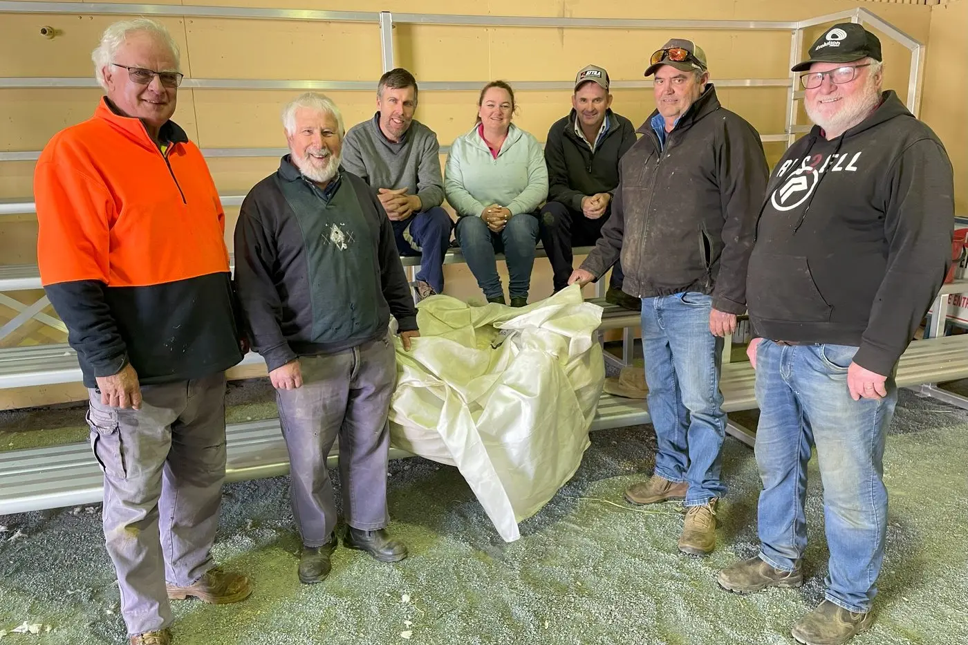 Tim O\\'Brien, Tim Keith, Garry O\\'Brien, Cynara Jones, Peter Unger, Jason Hall and Scott Bicket - cleaning and packing up after this year\\'s Parkes Show - are just some of the volunteers who have devoted decades of their time to the show so the whole community can enjoy it. PHOTO: Christine Little
