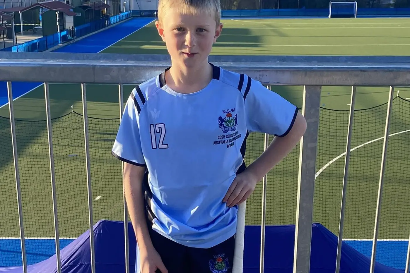 Sam Yelland represented NSW at the School Sports Australia 12 and under Hockey Championships in Bendigo, Victoria and came home with a gold medal. 