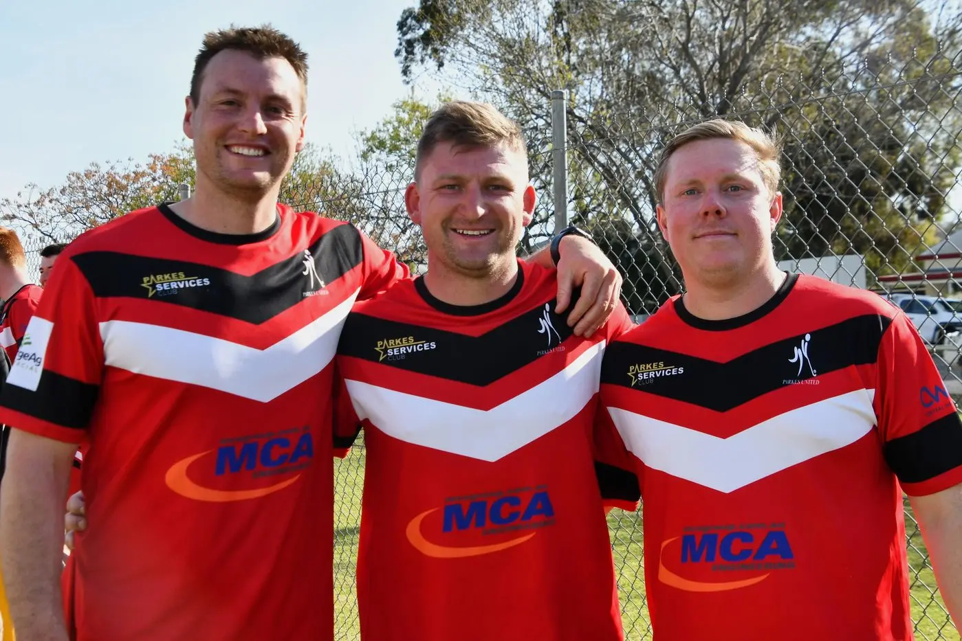 Two-time Central West Premier League premiership winners Pete Amor, Jack Elliott and Andrew Bourke. PHOTO: Jenny Kingham