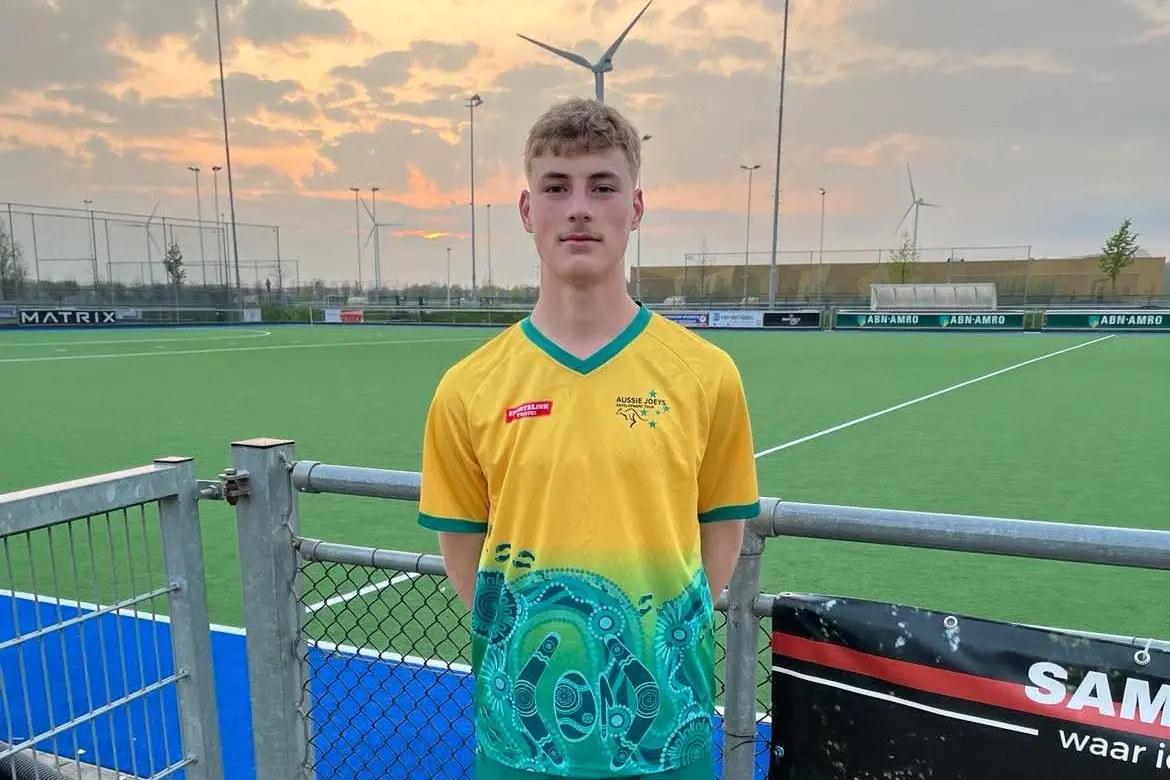 Jett Johnstone played in the Six Nations European Tour in Belgium over the Easter weekend. PHOTOS: Parkes Junior Hockey Facebook page
