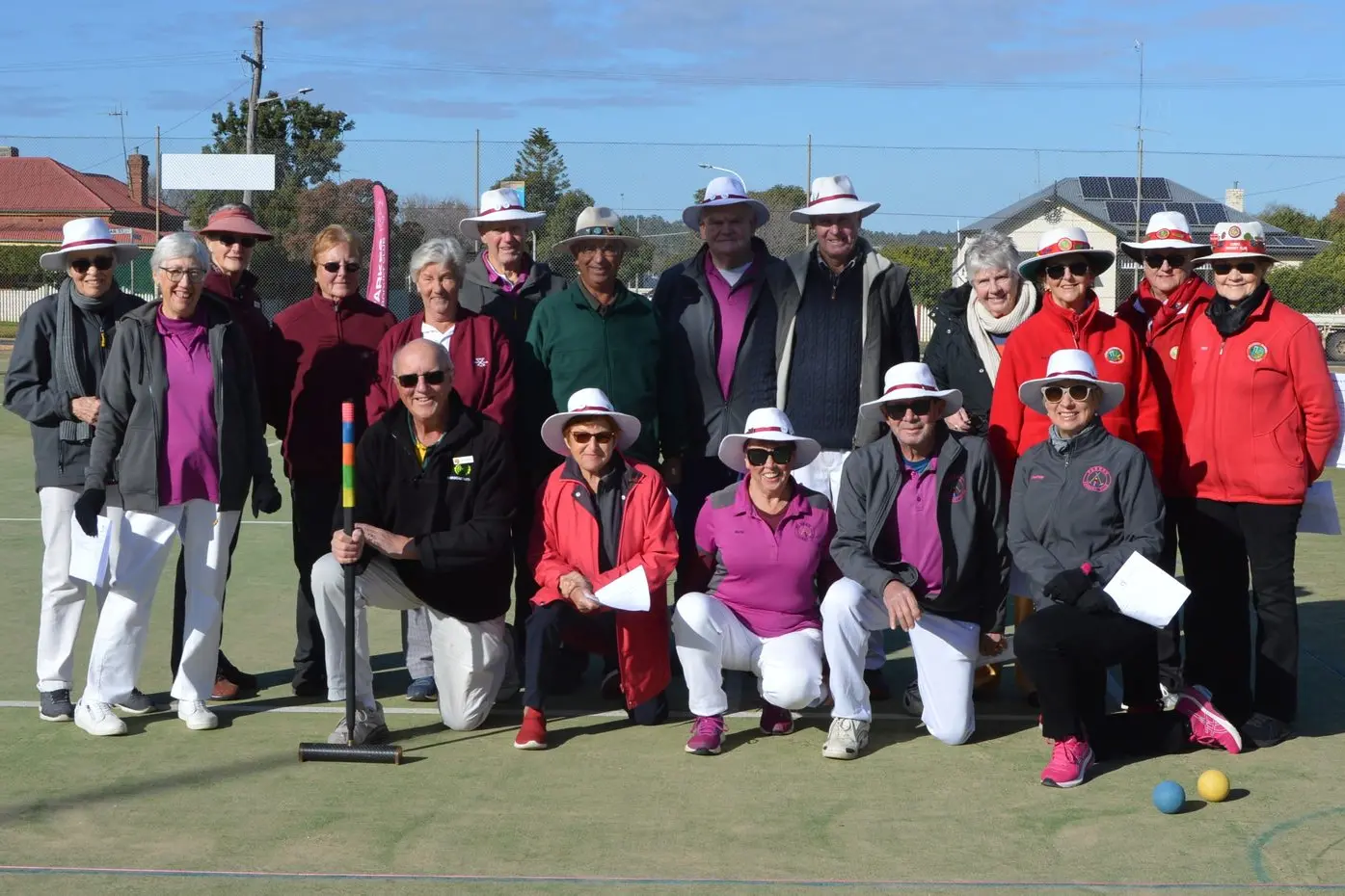 Keen croquet players ready to improve their skills with Croquet NSW coach Peter Freer from Canberra. PHOTOS: Madeline Blackstock