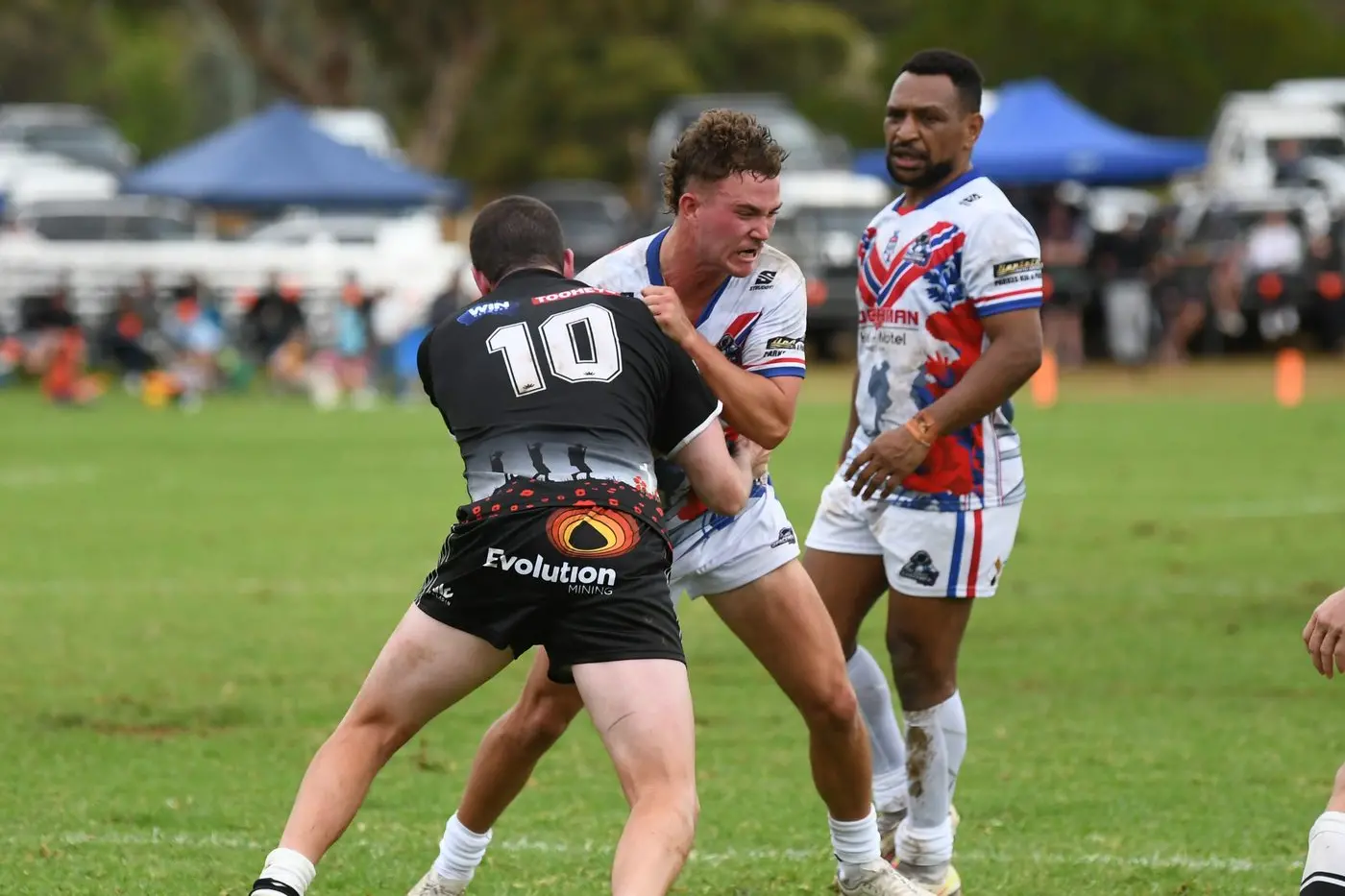 The raw emotion was on full display as a younger Spacemen first grade side met the Forbes Magpies in round one of the 2025 season. Pictured is Cody Crisp. PHOTOS: Renee Powell