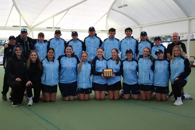 Team NSW who competed in the Under 18 Tri-Series against the best junior bowlers from Victoria and Queensland. PHOTOS: Bowls NSW