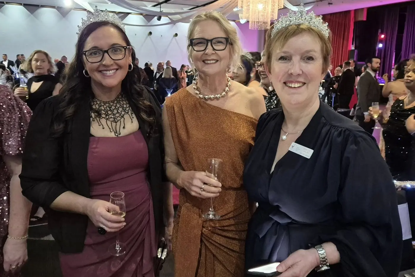 Deputy Mayor Marg Applebee attended this year\\'s Frontline Ball alongside Judy Chaffey, wife of Federal Member for Parkes Jamie Chaffey, and Central West Ronald McDonald House executive officer Rebecca Walsh. PHOTO: Marg Applebee/Facebook