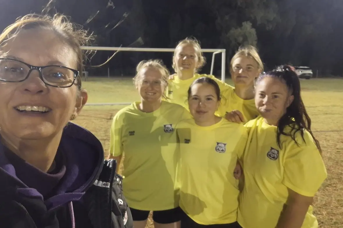 Angela Bottaro-Porter with the senior ladies who took part in the program. Back: Anabelle Cottier and Tamika Meers. Front: Keira Bartrop, Charli Messiter and Kimberley Meers. PHOTOS: Supplied 