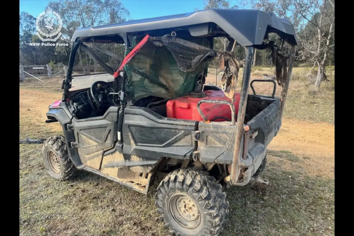 Police have recovered an all-terrain vehicle allegedly stolen from Ootha. PHOTOS: NSW Police