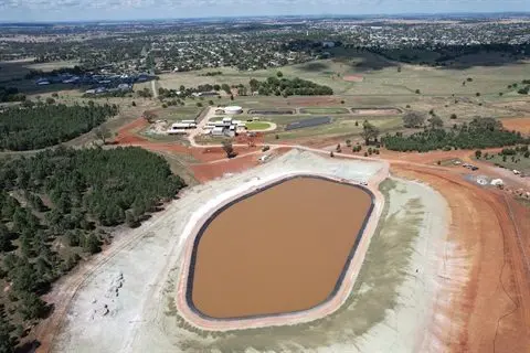 A key component of the project is the construction of a new Raw Water Storage Lagoon. PHOTOS: Parkes Shire Council
