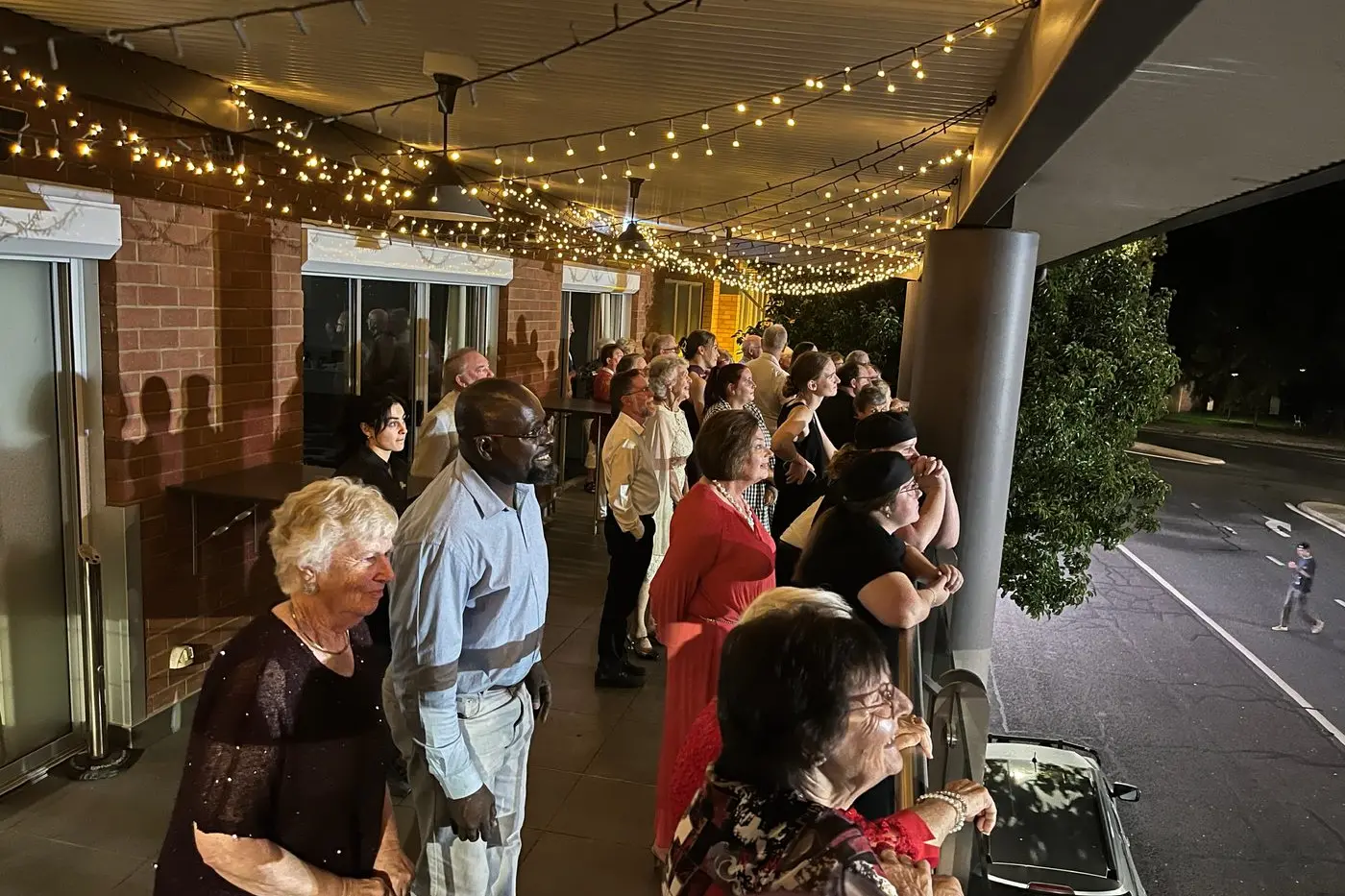 The 85 guests who attended St George\\'s Anglican Parish 150th anniversary dinner at the Parkes Services Club on Saturday had the best seats in the house for the fireworks in Cooke Park that were part of the Country Sounds event. PHOTOS: Courtesy of St George\\'s Anglican Church