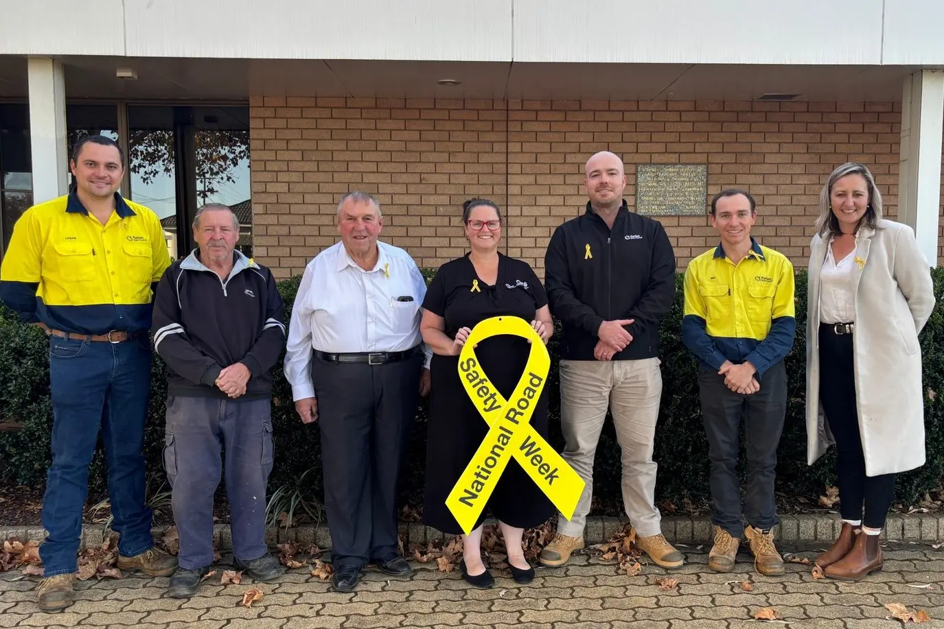 Parkes Shire Council Director Operations Logan Hignett, Cr George Pratt, Cr Ken McGrath, Road Safety and Injury Prevention Officer Melanie Suitor, Executive Manager Technical Services Jaymes Rath, Senior Design Engineer Ben Coultas and Executive Manager Operations Marisa Malherbe. PHOTOS: Supplied