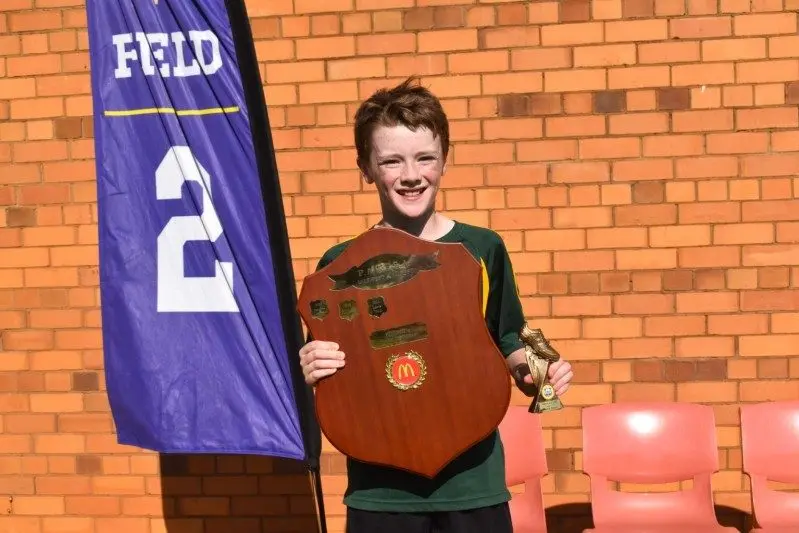 U12 best and fairest boy Lewis Todd.