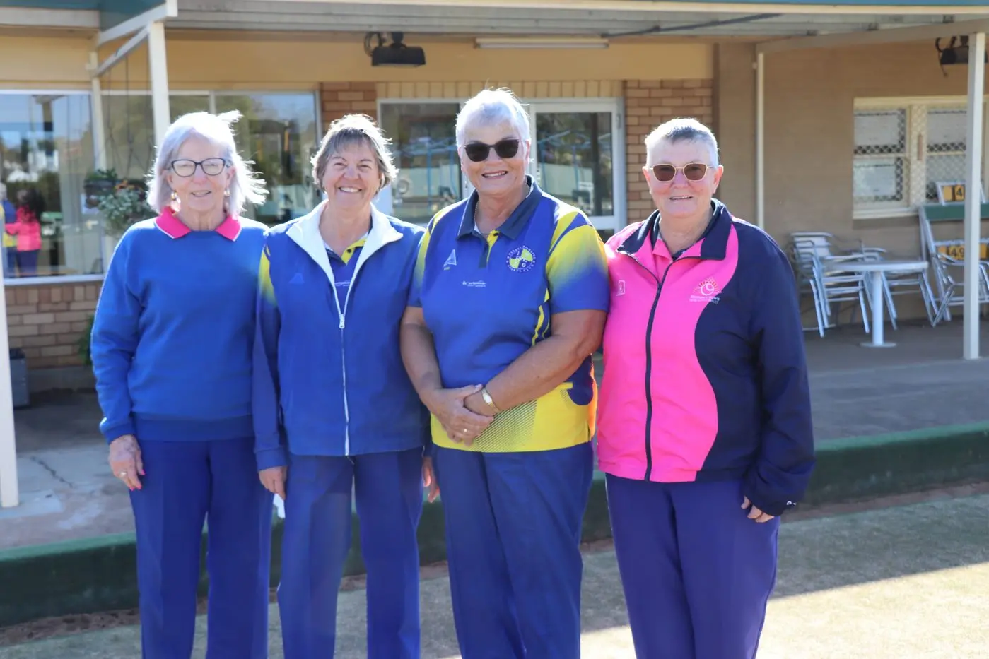 Second round major singles players Rhona Went, Maureen Miller, Lea Orr and Liz Byrne.
