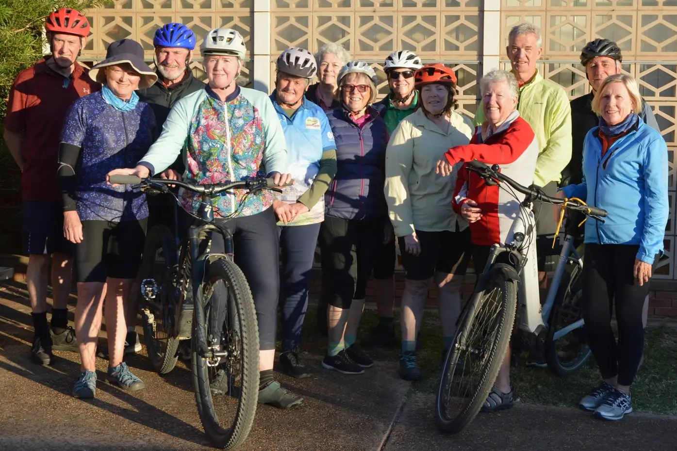 Brisbane based cyclists recently ventured to Parkes to complete part of the Lachlan Valley Rail Trail. PHOTO: Madeline Blackstock