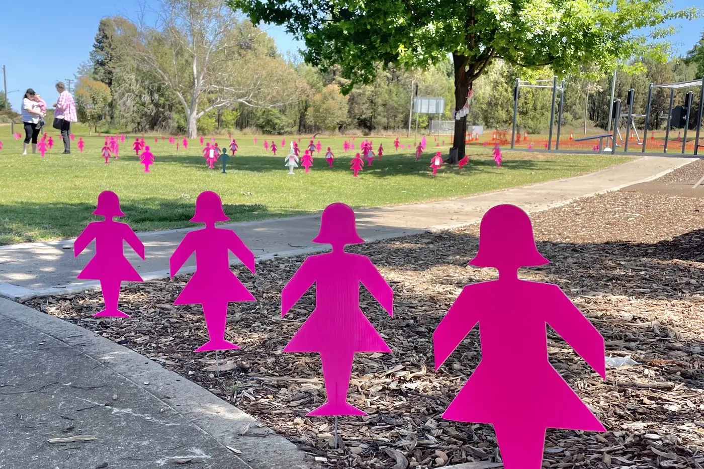 The annual mini Field of Women raising awareness and support for breast cancer causes is at Lions Park on the Sunday of the long weekend every year.