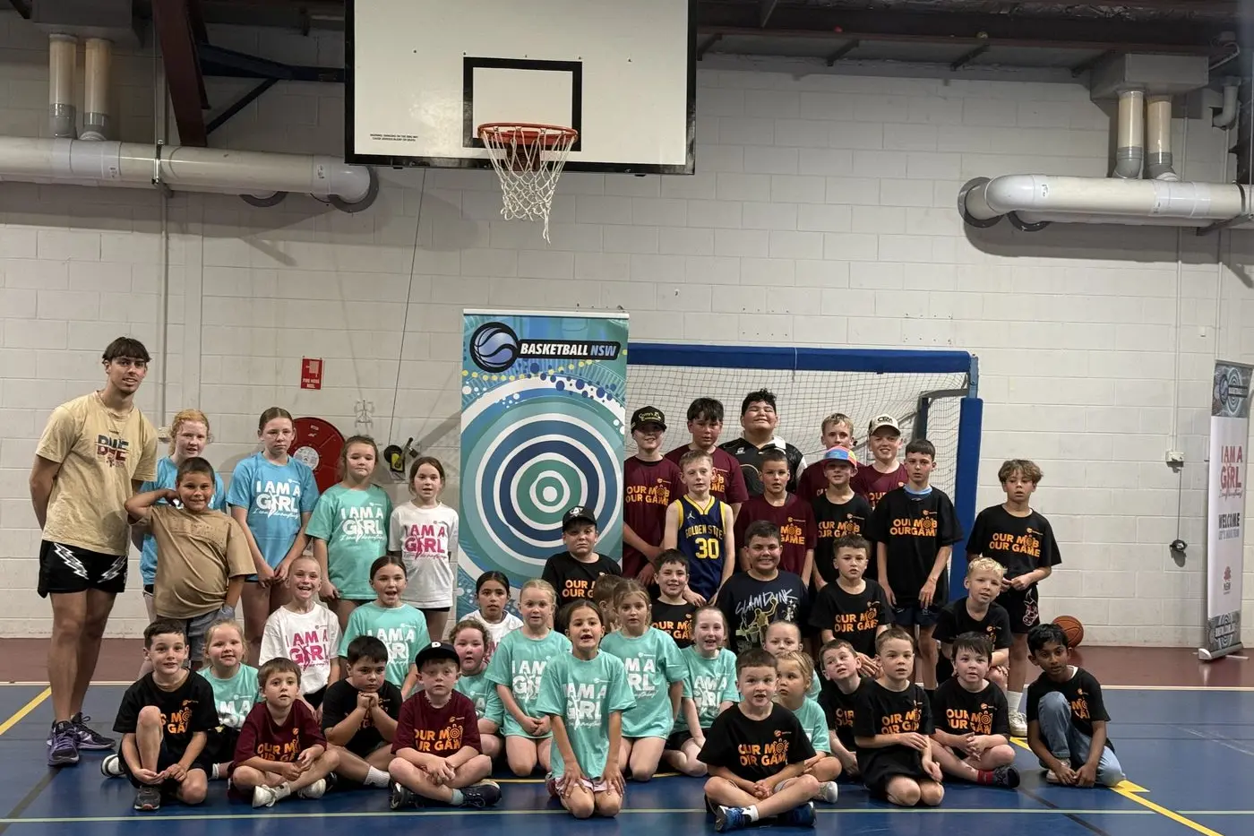 More than 40 children took part in the free Aussie Hoops basketball clinic at the Parkes PCYC on 8 October.