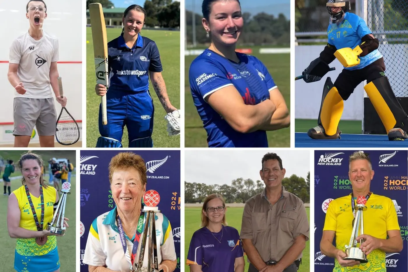 Some of this year\\'s 2025 Parkes Shire Sport Awards nominees, top - Henry Kross, Maddison Spence,\\nElizabeth Macgregor and Jack Westcott; above - Casey Miles, Maureen Massey, Angela Bottaro-Porter, Wayne\\nOsbourne and Ian Westcott.