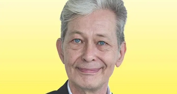 Petrus Vandersteen standing for Trumpet of Patriots