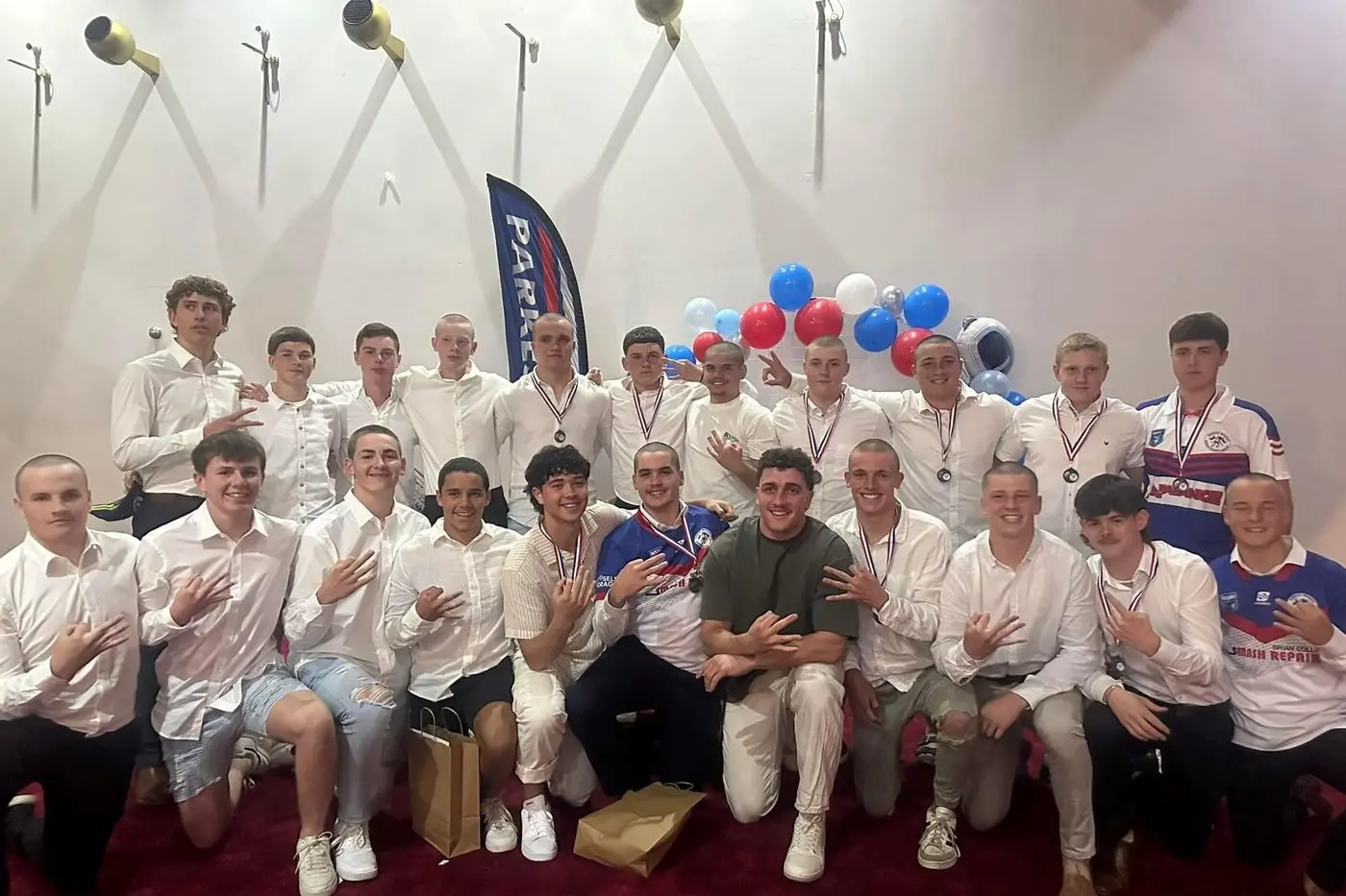 Ben Lovett flew home to support the Parkes junior rugby league club\\'s Saturday night presentation. Photo: supplied