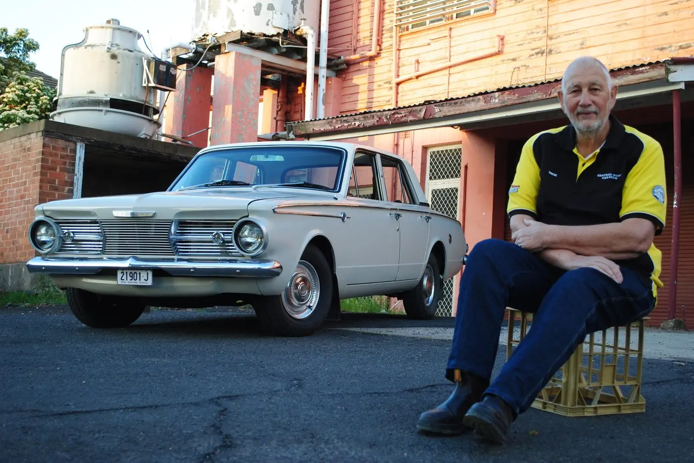  Dick Jefferay\\'s with his \\'winter car\\' an AP6 Valiant.