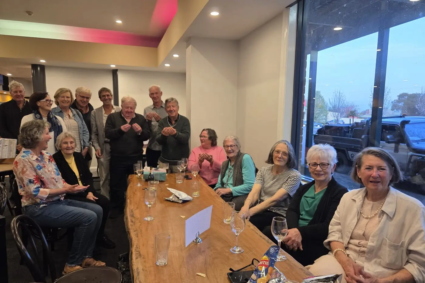 Parkes Bridge Club members farewelled their president Kevin Robinson who had to move to Queensland.