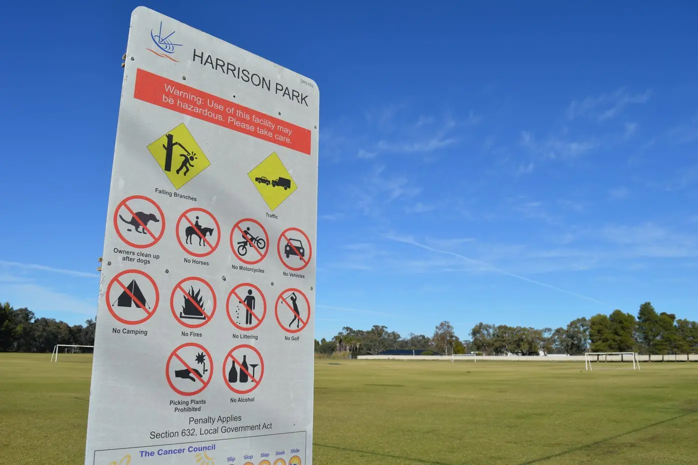 Harrison Park and neighbouring Parker-Stone Field are among the three sporting grounds in Parkes named to ban dogs.