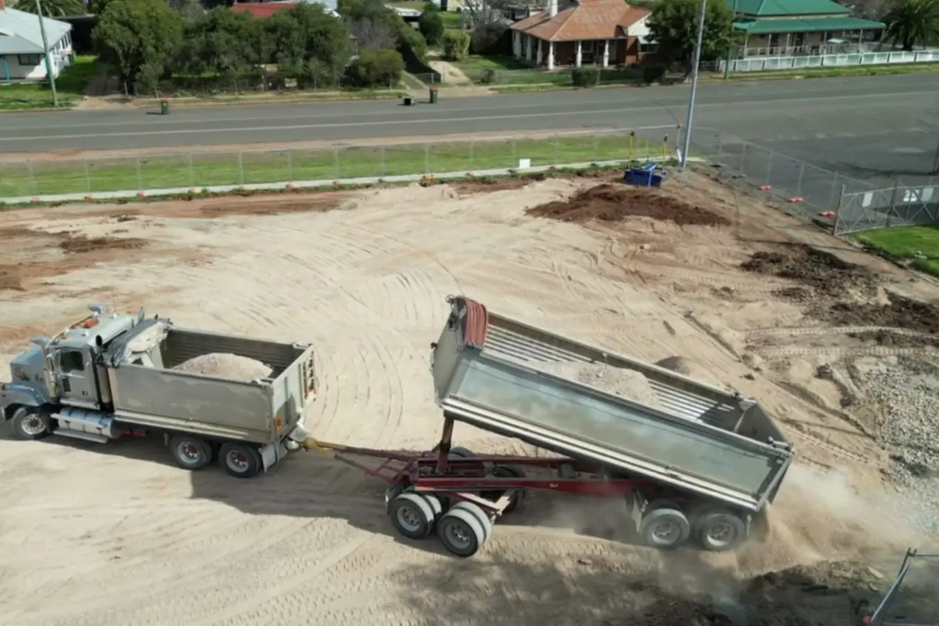 Work has started on upgrading the Berryman Oval tennis courts in Trundle.