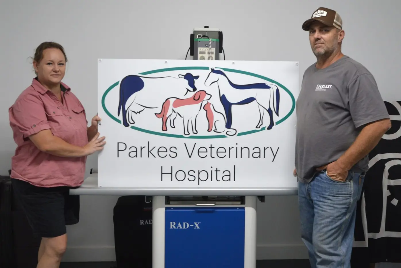 Renea Chapman and Damien Jones of Parkes Veterinary Hospital. PHOTO: Madeline Blackstock