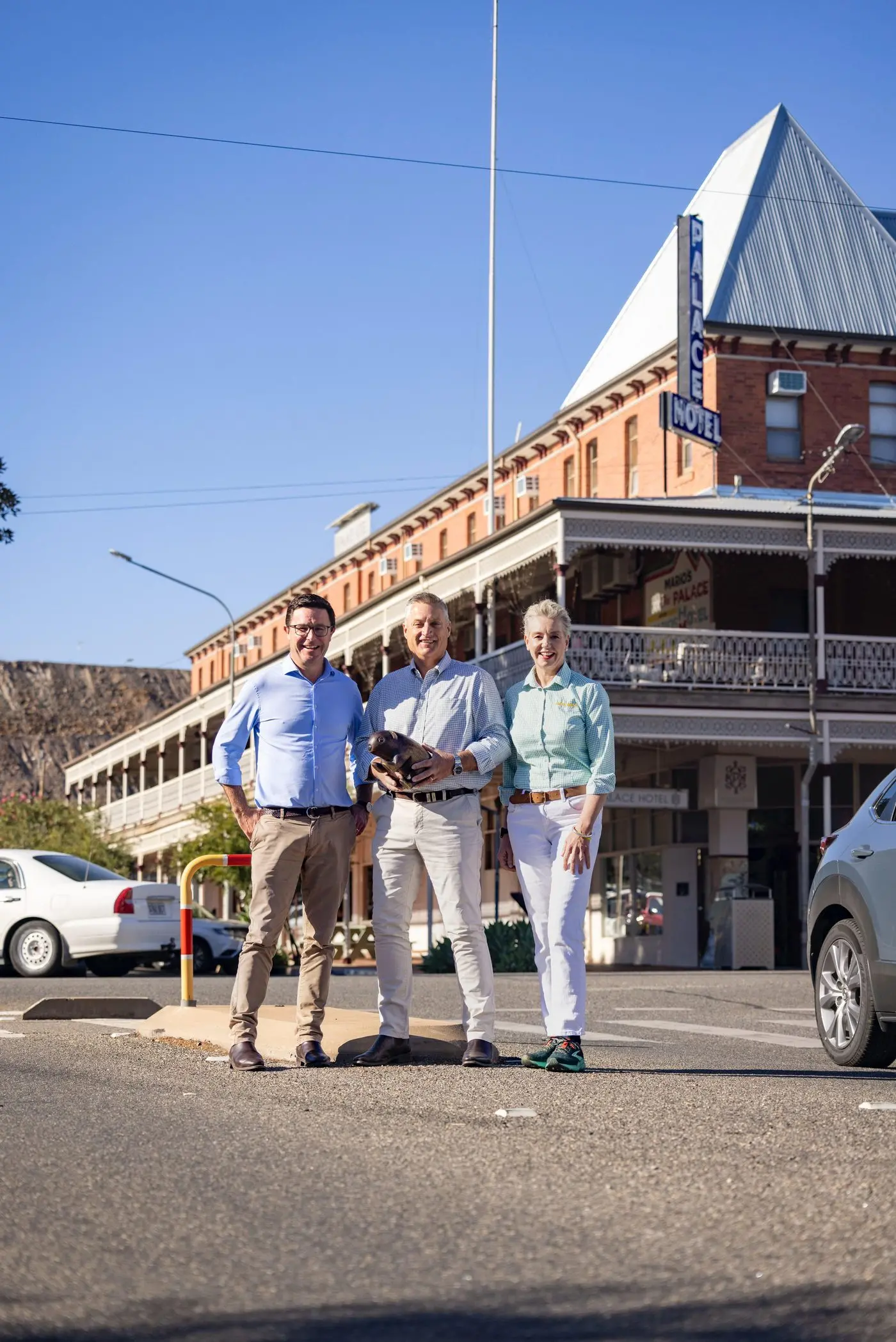 David Littleproud MP, with Jamie Chaffey and Senator Bridget McKenzie.\\u00A0PHOTO: Supplied Jamie Chaffey\\'s office