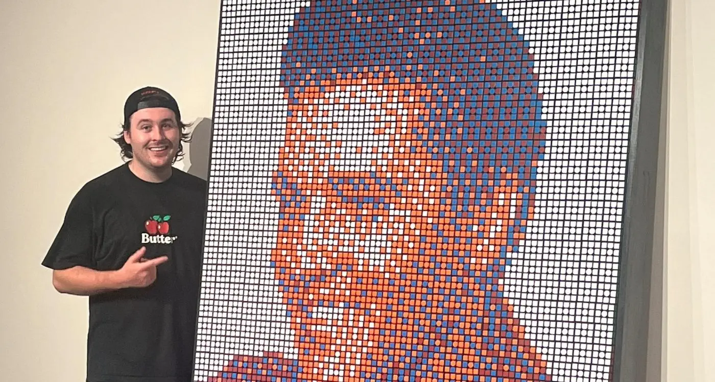 Angus transforms his speed cubing talents into portrait of Elvis