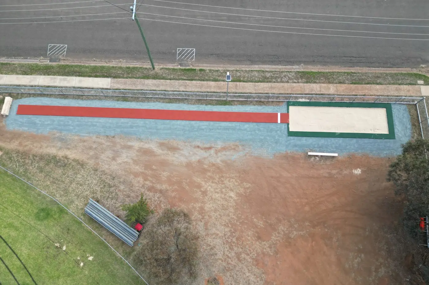 A new long jump pit is among the $210,000 upgrade to Berryman Park at Trundle. PHOTOS: Parkes Shire Council