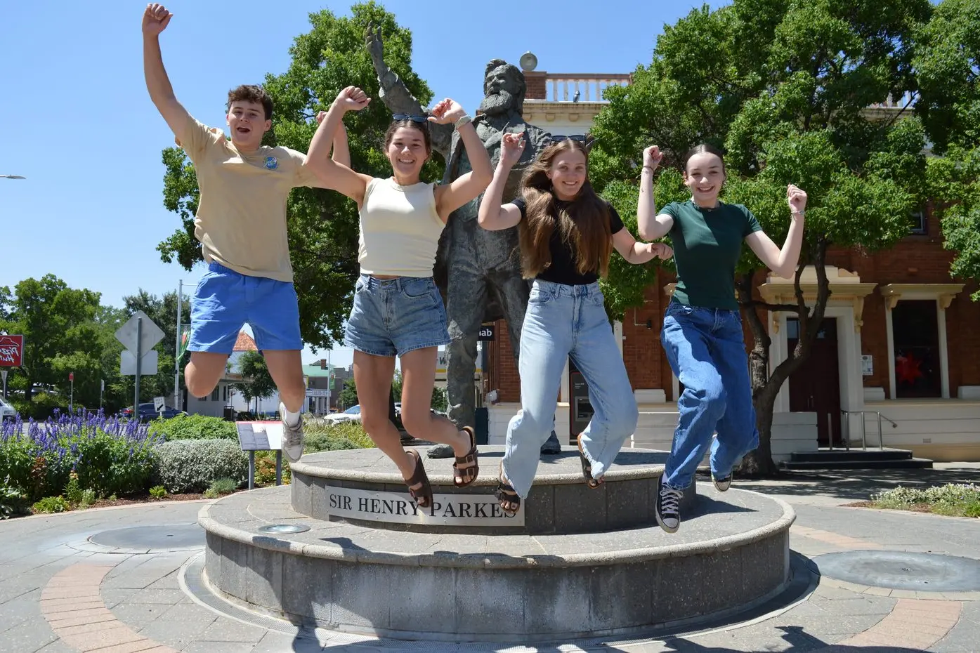 The world is their oyster now that Tom Burkitt, Jessica Towns, Jesse Woods and Bridie Lacey have completed their HSC and with pleasing results. PHOTO: Christine Little