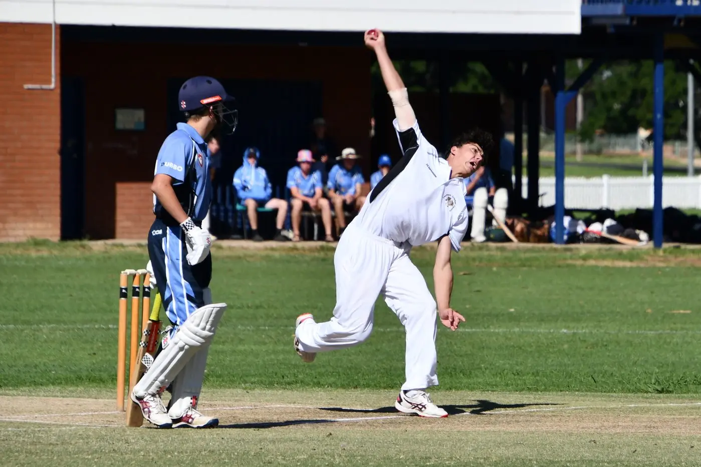 Zach Guy (pictured) and Billy Baldwinson from Parkes bowled with precision and speed that continually troubled the Dubbo top-order. PHOTOS: Jenny Kingham