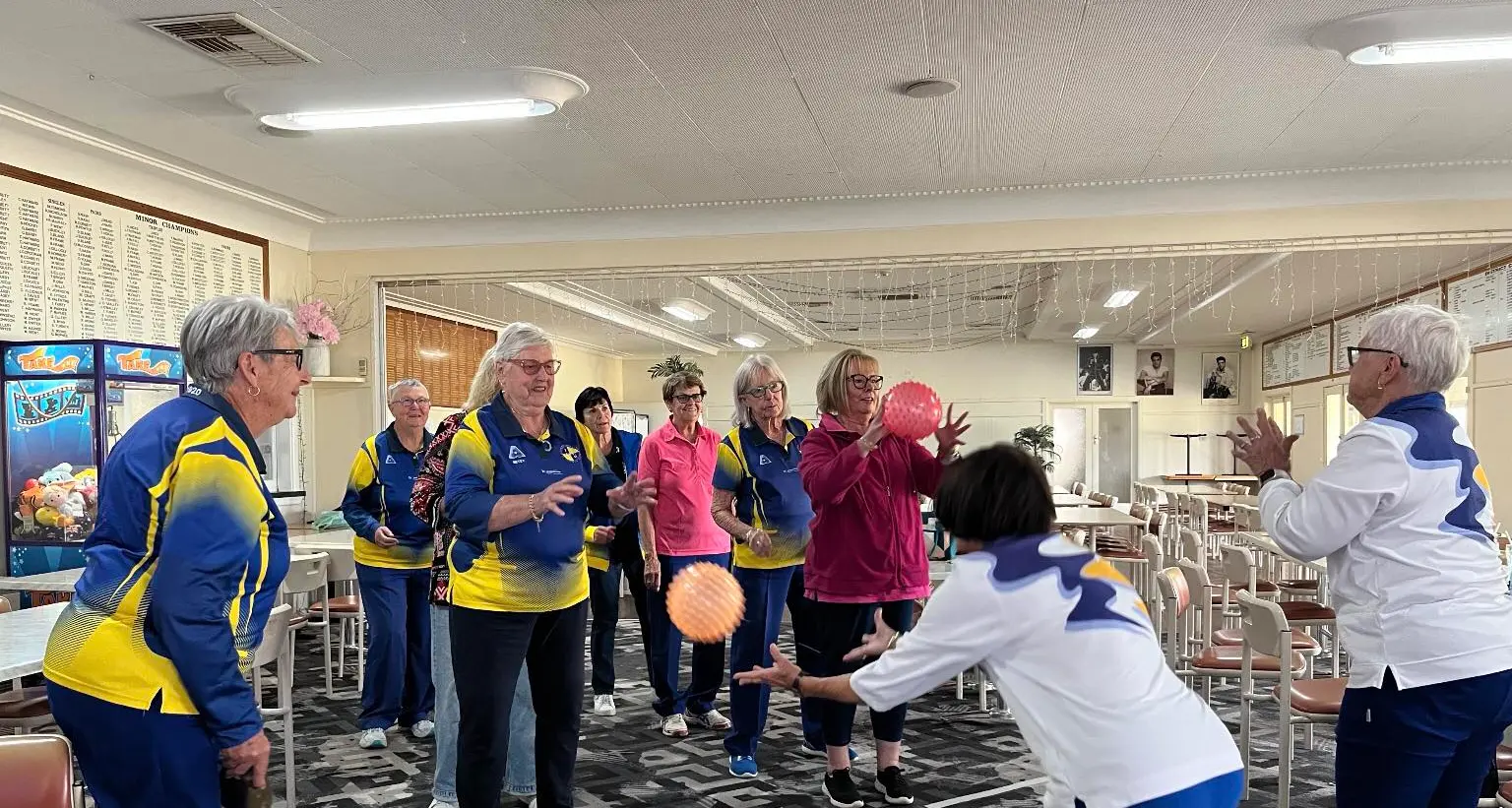 Ladies have a ball as bowls moves indoors