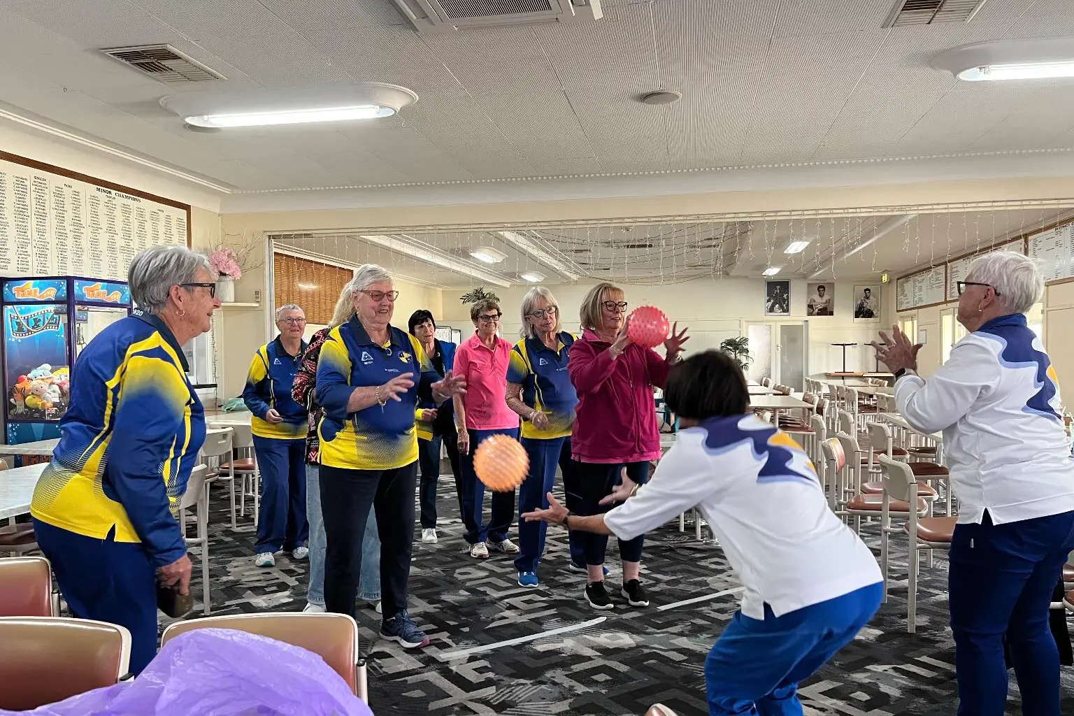 Ladies have a ball as bowls moves indoors