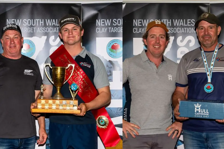 <p>Left: Jack Milligan claimed the title of NSW State Junior Double Barrel Champion for 2025. Right: Clinton Hawke shot a personal best, placed third in a field of 336 and earnt himself a spot on the state team during the state carnival. PHOTOS: NSW Clay Target Association</p>\\n