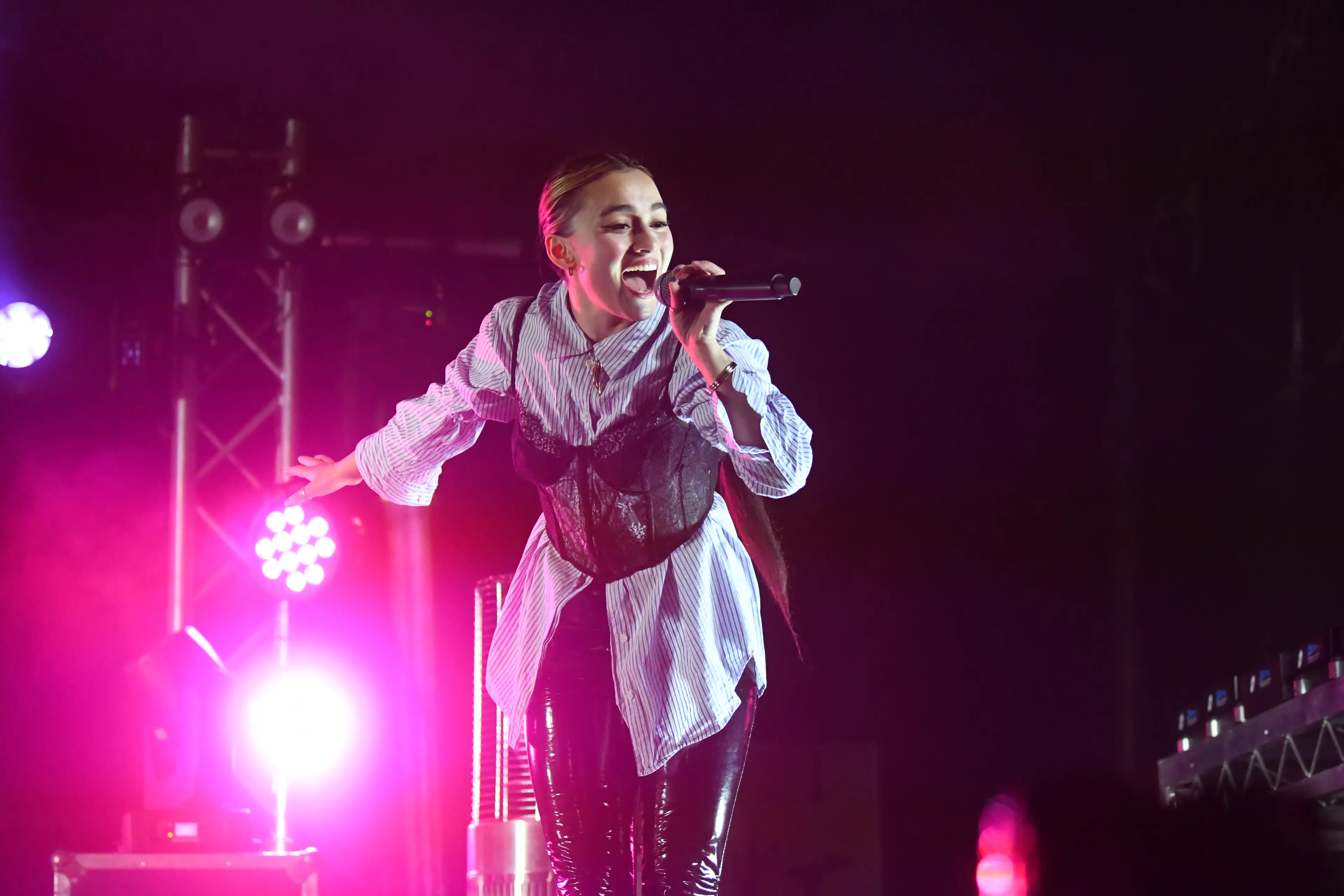 <p>Birdee Sideris - performing here at Frost and Fire in 2023 - will headline the 75th National Cherry Festival in December. PHOTO: Renee Powell</p>\\n