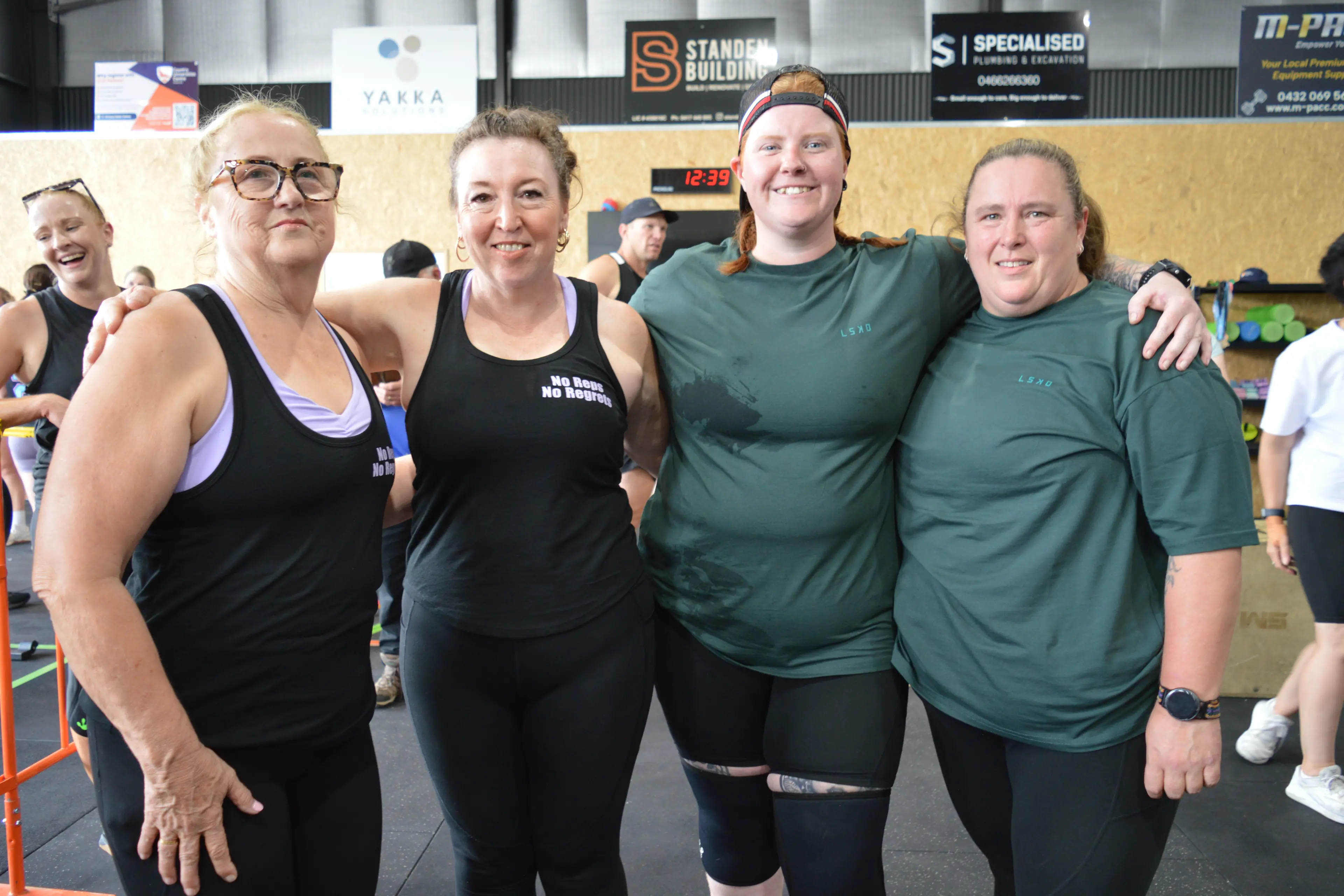 <p>Catherine Browne and Kylie Jones, and Mackinley Gilliver and Margot Thornton (Catherine\\'s daughter) took the plunge and entered the PA Games this year. PHOTO: Christine Little</p>\\n