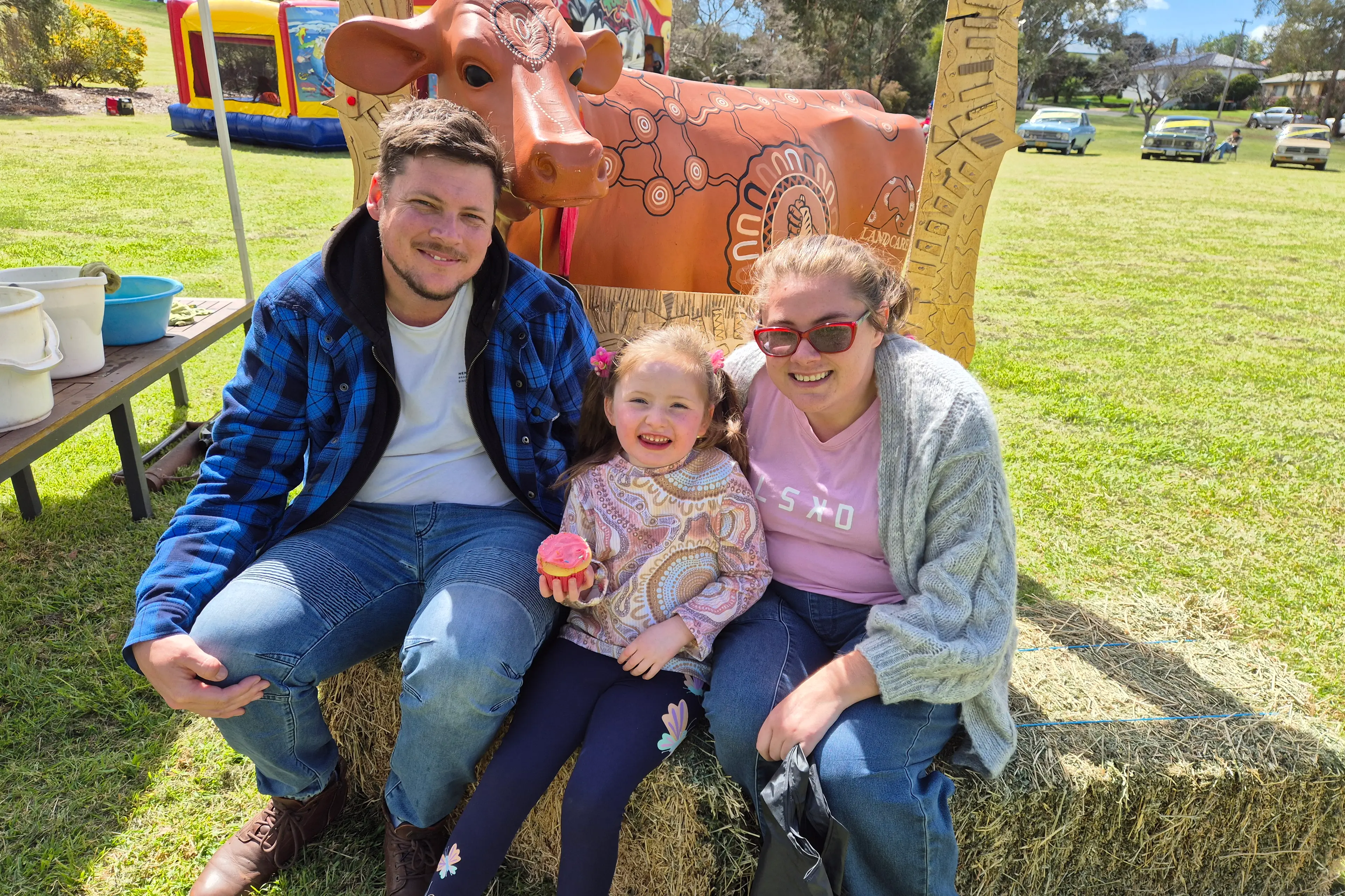 <p>Michael Holmes and Emi Rogers with Aubrey at this year\\'s Parkes NAIDOC Family Fun Day.</p>\\n