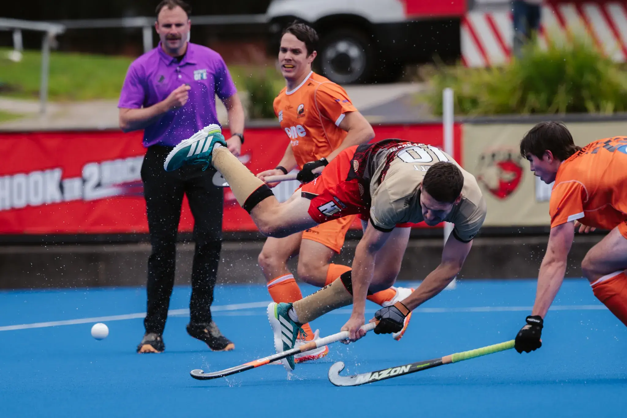 <p>PHOTOS: NSW Pride forward Kurt Lovett from Parkes making a brilliant shot for the goal during the Hockey One bronze medal match on Sunday. PHOTO: Courtesy of Hockey NSW</p>\\n