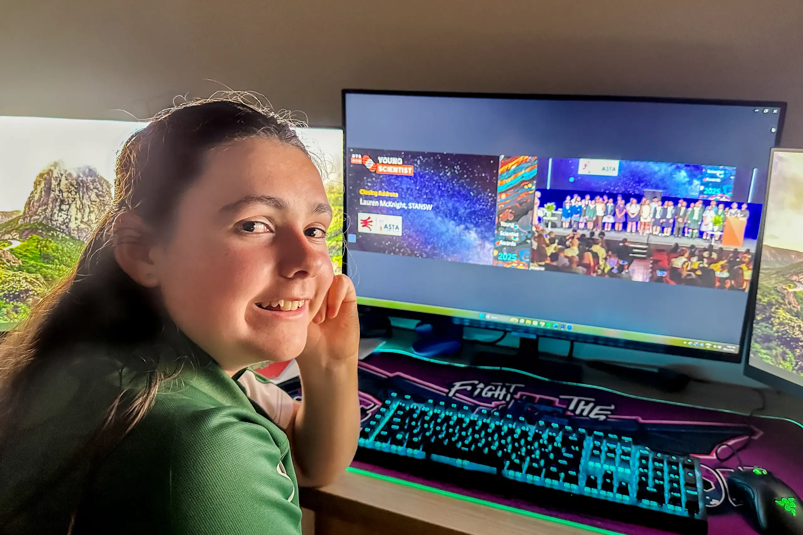 <p>Charlotte Ballantyne live streamed the prestigious awards ceremony at the University of Technology Sydney which celebrated scientific and technical innovation by K-12 students across NSW.</p>\\n