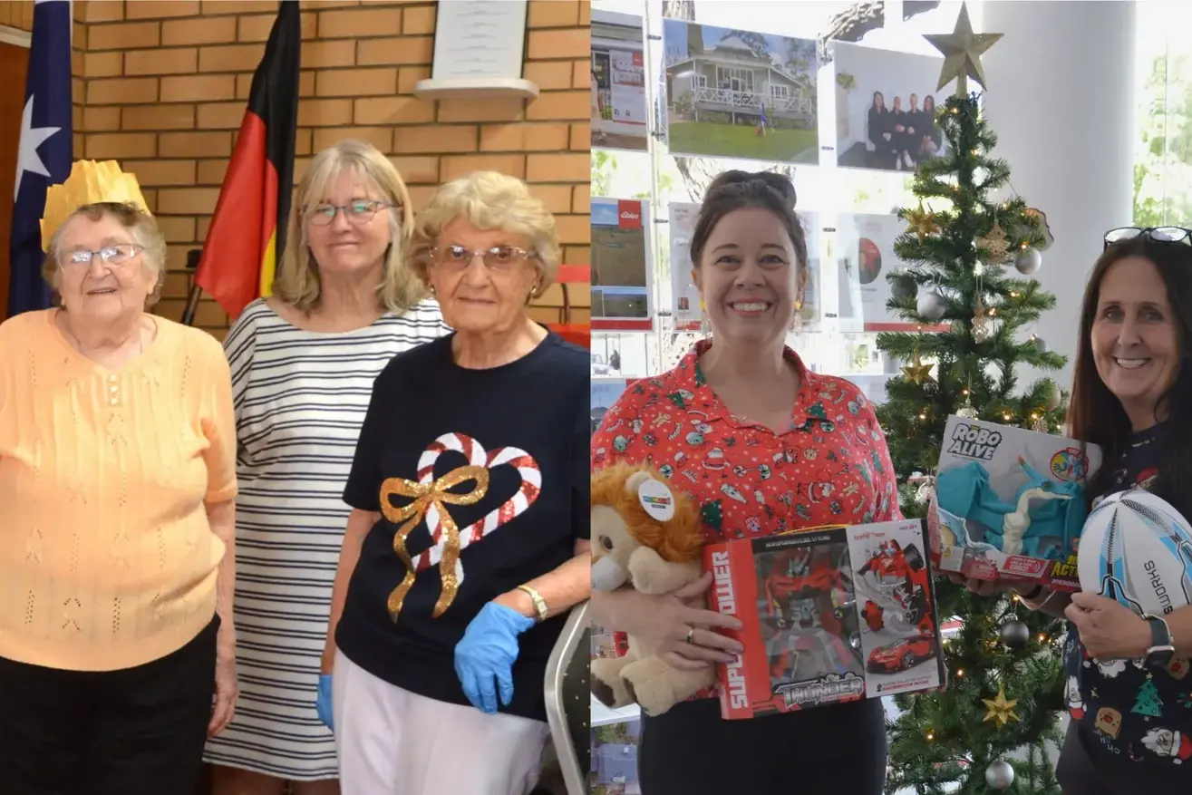 <p>Meryl Kerin, Val Glasheen, Norma Oliver, Alison Dixon and Margaret Ward of Red Cross Branch Parkes with some of the donated items for their Christmas Appeal. Janna Flanagan and Felicity Wirth of Elders Real Estate with some goodies that were donated to their annual toy appeal. PHOTOS: Madeline Blackstock</p>\\n