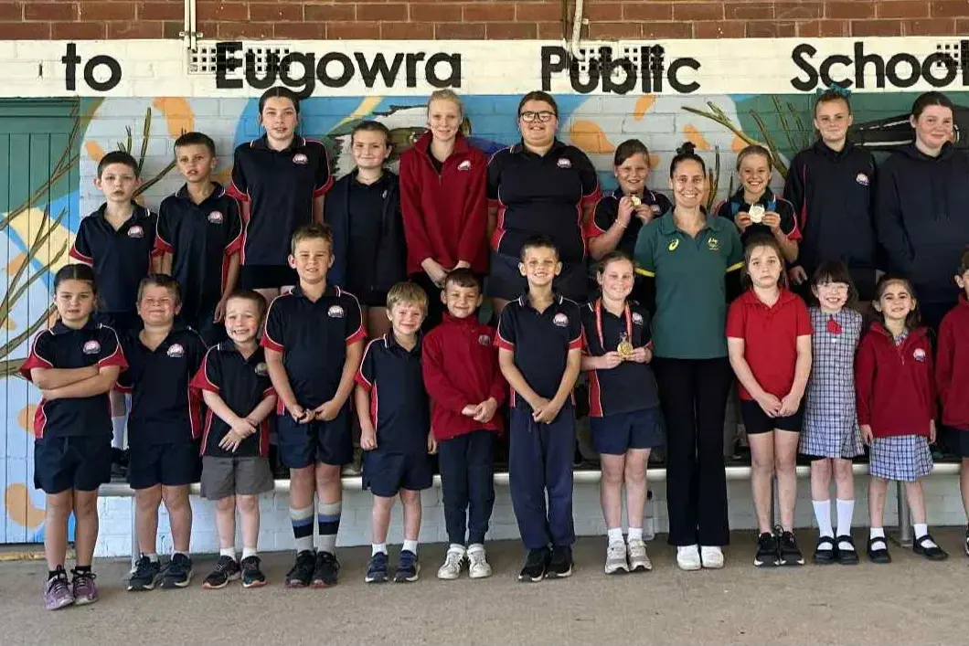 <p>Olympian Alex Croak shared her experiences with Eugowra Public School students. </p>\\n