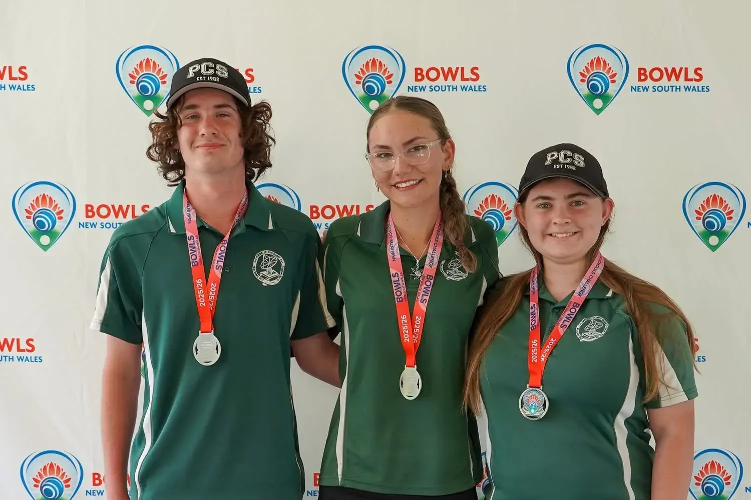 <p>Luke Bilsborough, Annie Teague and Mila Ballantyne finished second in the state. PHOTOS: Parkes Christian School</p>\\n