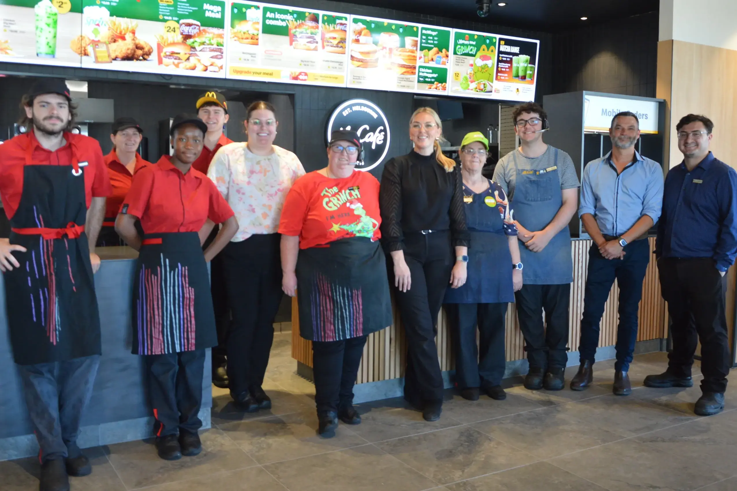 <p>Parkes Bypass McDonald\\'s is officially open. Here is the hard working crew and managers with   Parkes and Forbes McDonald\\'s licensee Jenny McLeod. PHOTO: Madeline Blackstock</p>\\n